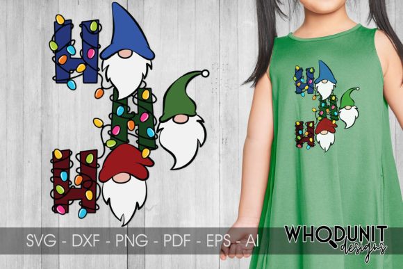 Christmas Gnomes SVG HoHoHo Cut File