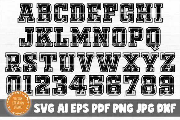 Disstressed Alphabet SVG Font Clipart Review