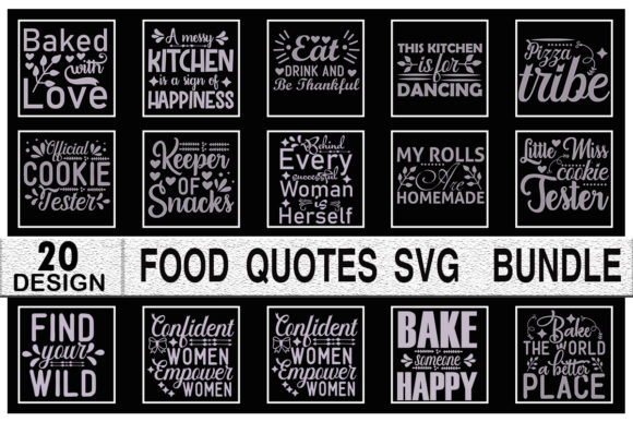 Food Quotes SVG Designs Bundle