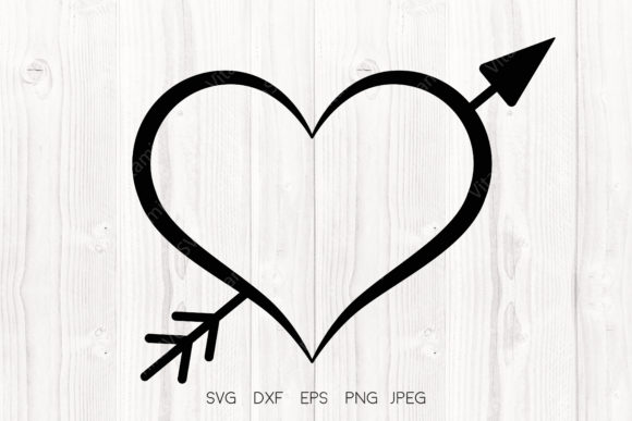 Heart and Arrow Svg, Love Heart